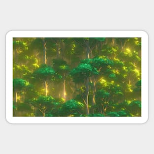 Seamless Jungle Plants Texture Patterns XIX Sticker